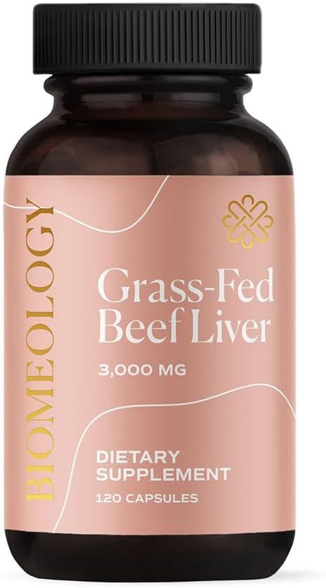 Grass-Fed Beef Liver Capsules (120 Pills, 750mg) from Pasture-Raised Cattle for Wellness & Fertil... | Amazon (US)