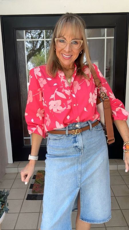 The perfect length denim skirt and it’s under $25! Runs TTS. 
My shoes are 25 % off today and you’ll love how comfortable they are!
Spring outfits
Spring shoes

#LTKfindsunder50 #LTKsalealert #LTKover40