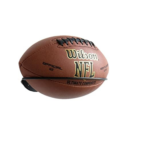 Wallniture Sporta Wall Mount Football Rack, Ball Holder Organization and Storage Rack, Sports Room Decor, Steel, Black | Amazon (US)