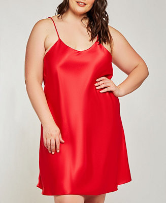 Plus Size Ultra Soft Satin Chemise Lingerie with Adjustable Straps | Macy's