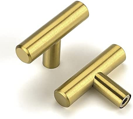 POWPULL 25PACK Gold Cabinet Knobs Brushed Brass Cabinet Knobs Gold Cabinet Pulls Drawer Pulls Gol... | Amazon (US)