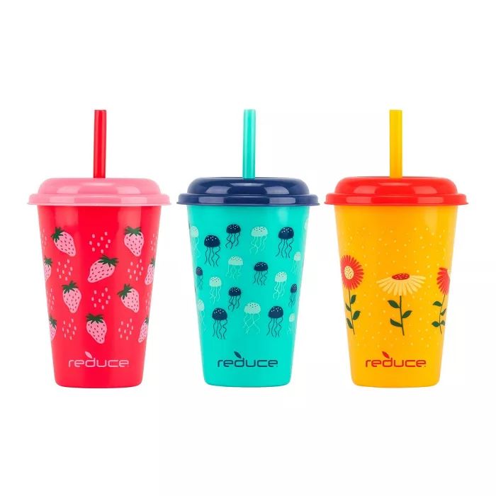 Reduce 12oz 3pk Plastic Go-Go&#39;s Berry Fun Kids Tumblers | Target