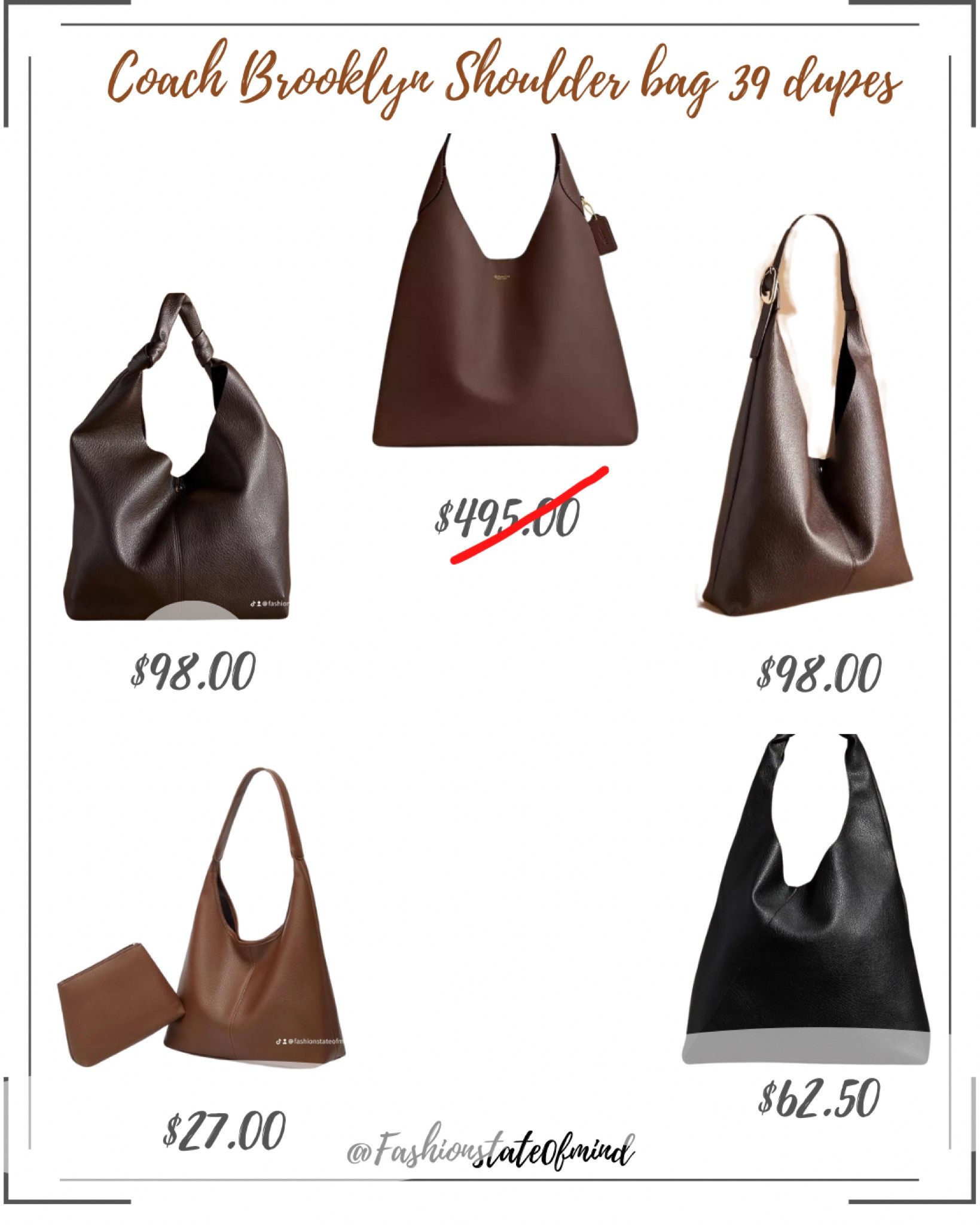 Found some great Coach Shoulder brooklyn bag dupes! These are all so much more affordable and so chic for fall 🍁🎃

#LTKFindsUnder50 #LTKStyleTip #LTKItBag