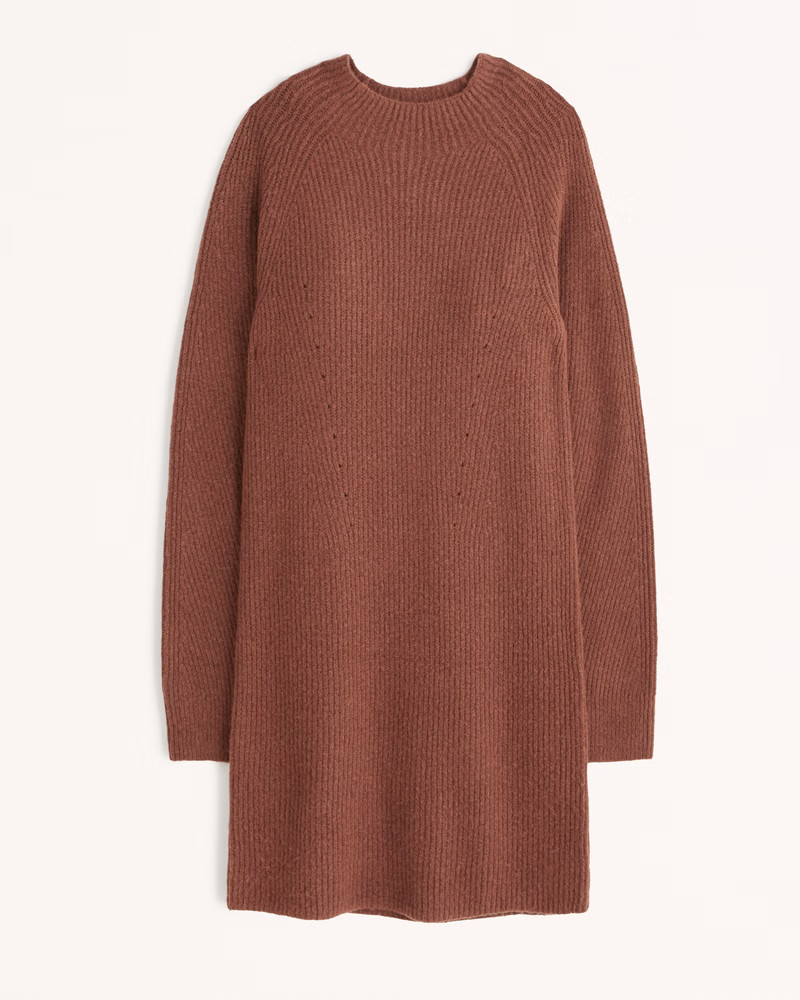 Women's Long-Sleeve Mockneck Mini Sweater Dress | Women's Dresses & Jumpsuits | Abercrombie.com | Abercrombie & Fitch (US)