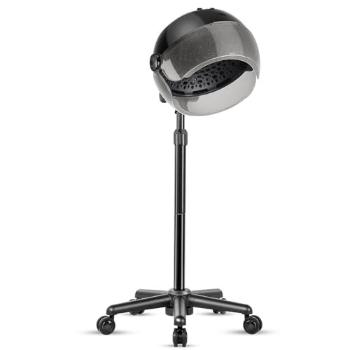Qinrunkoi Hooded Hair Dryer, Professional Ionic Bonnet Hair Dryer with 3 Temperature Settings, Adjustable Stand Hair Dryer on Wheels for Salon, Spa or At Home Use | Amazon (US)