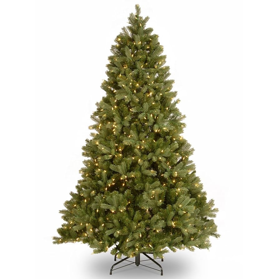 National Tree Company Pre-Lit 'Feel Real' Artificial Full Downswept Christmas Tree, Green, Dougla... | Amazon (US)