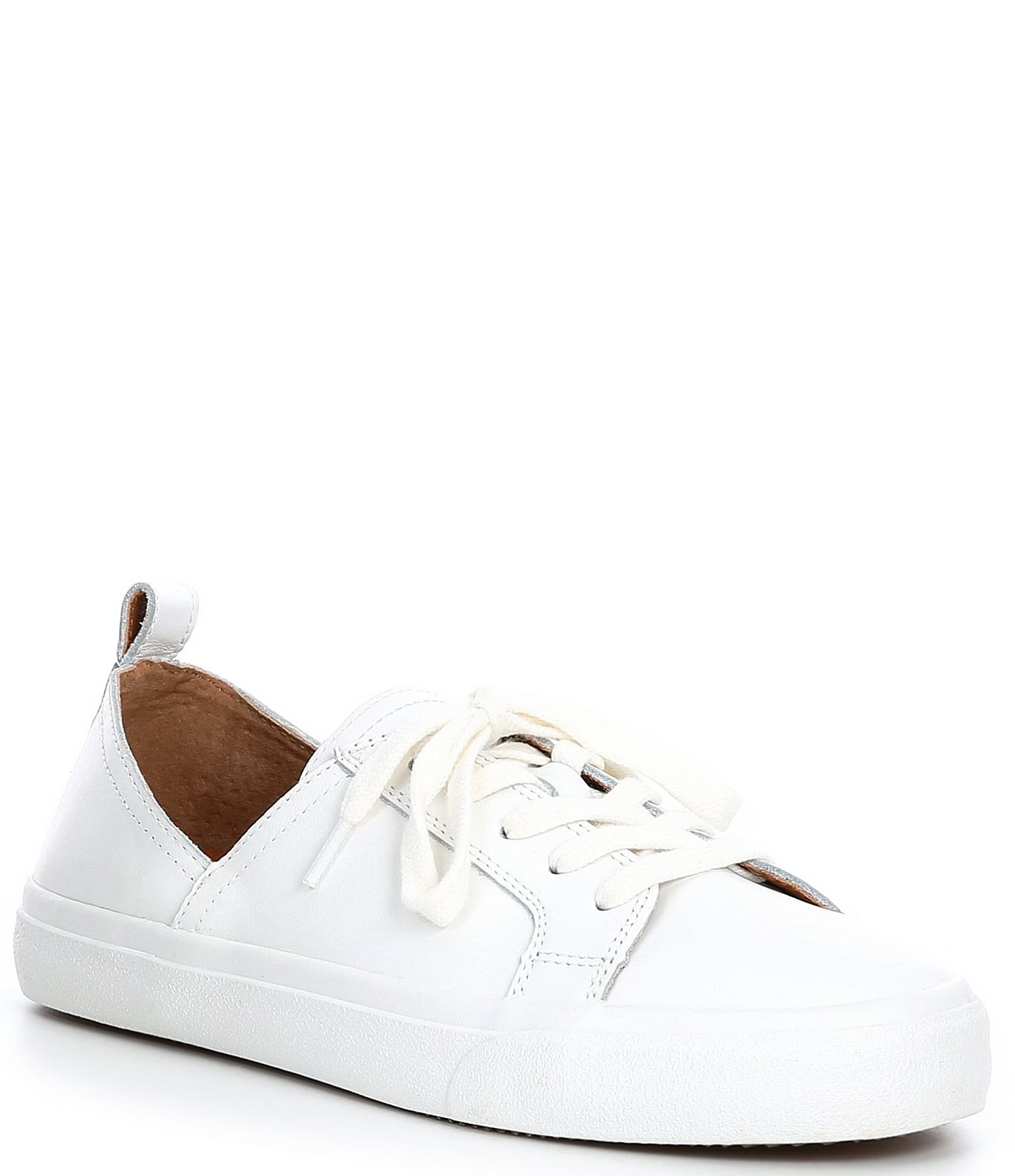 Dansbey Leather Side Dip Lace-Up Sneakers | Dillard's