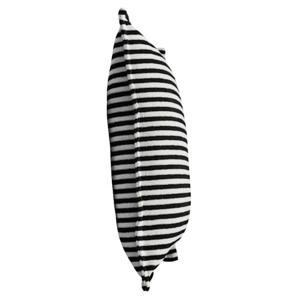 Black & White  Terry Cloth Luxe Outdoor Lumbar Throw Pillow, 14x20 | At Home