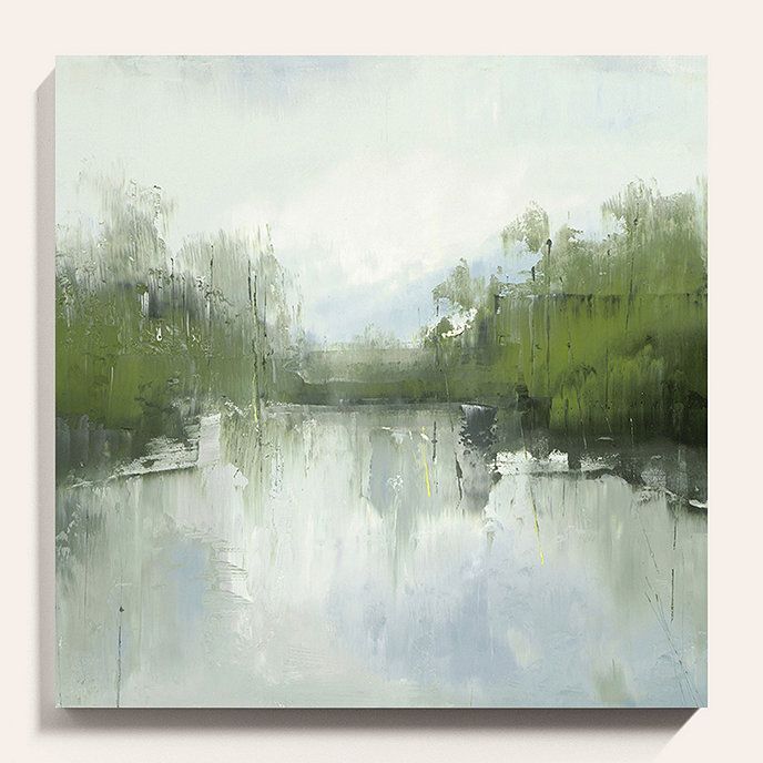 Still Waters Stretched Canvas Abstract Art Print | Ballard Designs, Inc.