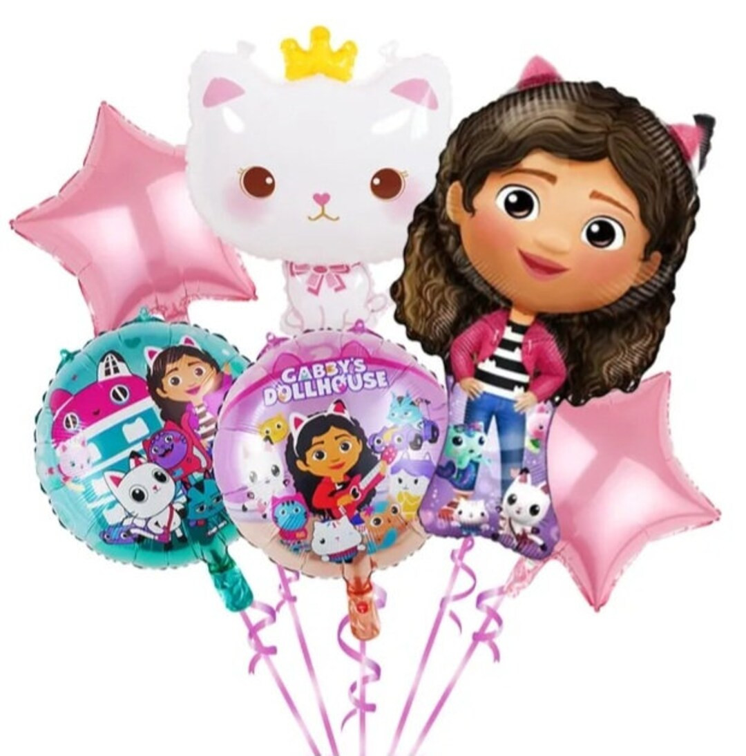 6PC set Gabby's dollhouse balloons party supplies decor | Etsy (US)