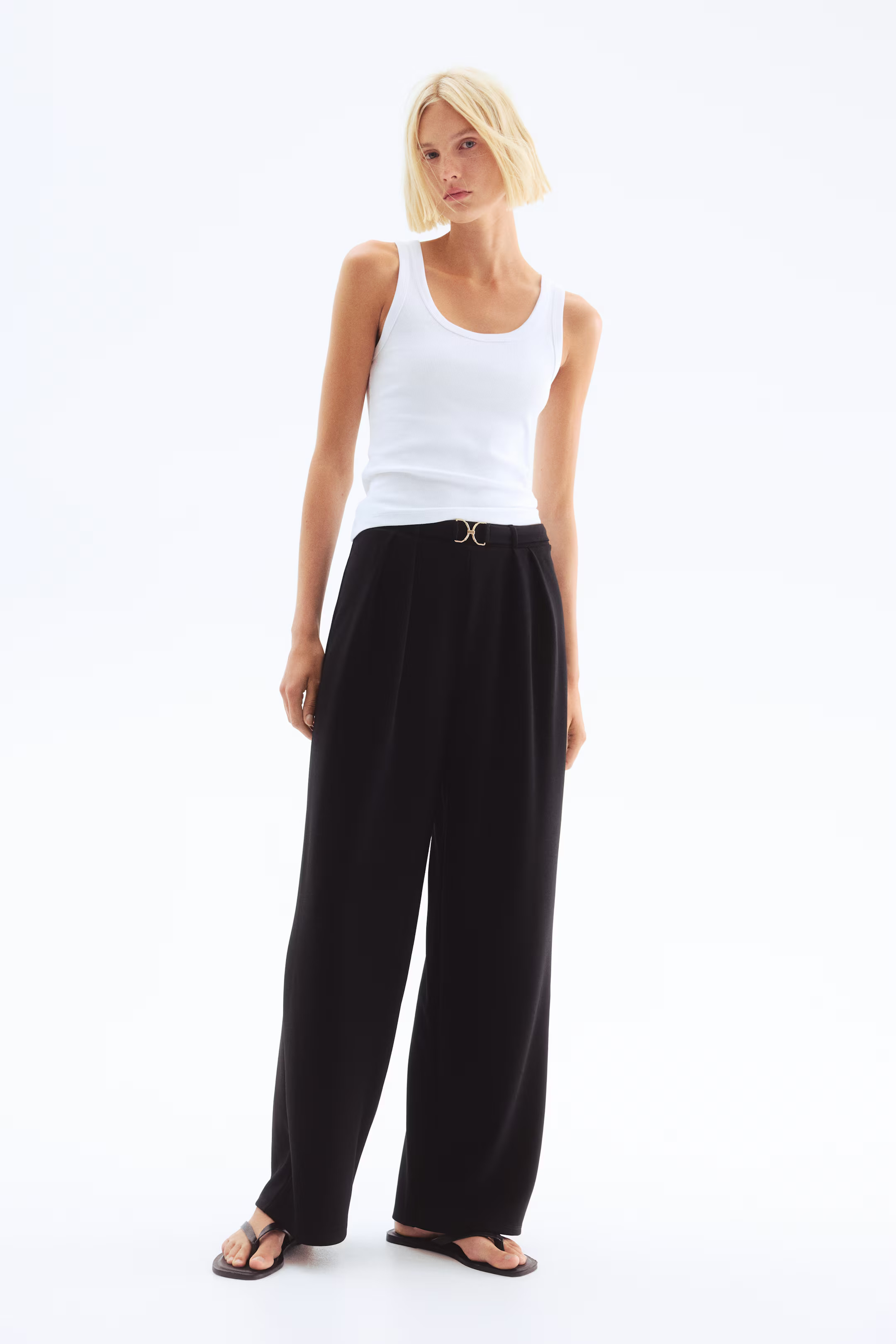 Buckle-detail Dress Pants | H&M (US + CA)