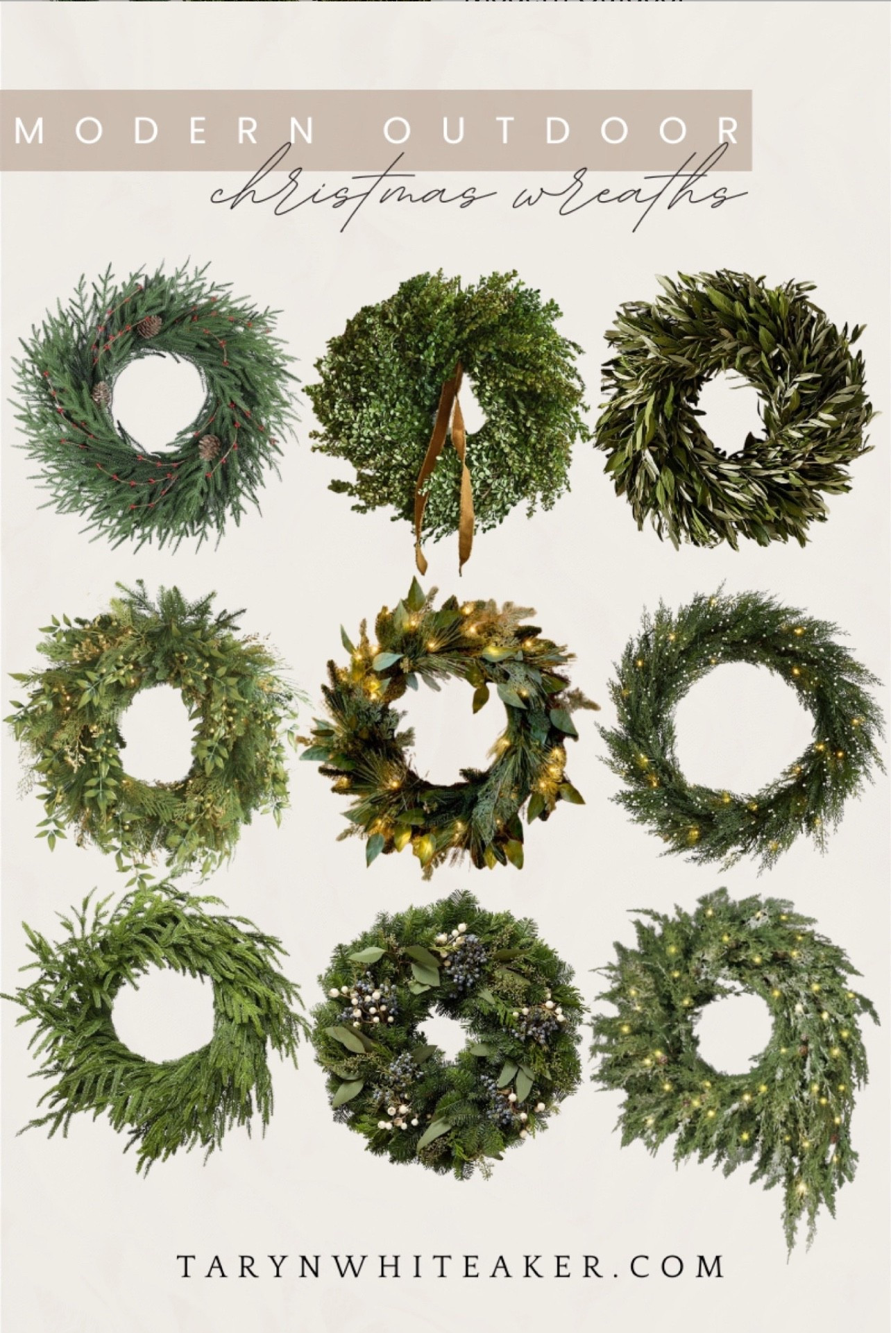 Elegant and simple artificial Christmas wreaths 

#LTKHome #LTKHoliday