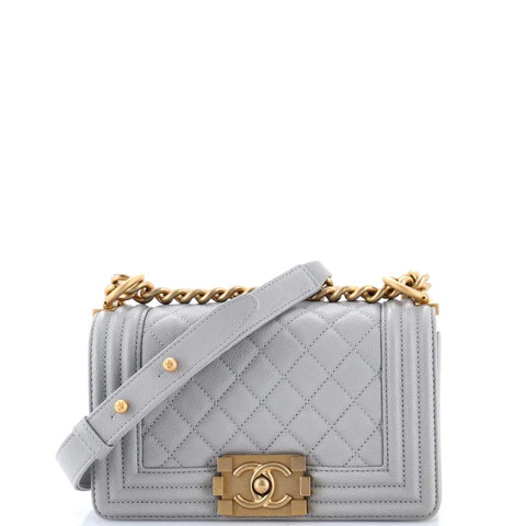 Boy Flap Bag Quilted Caviar Small | Rebag