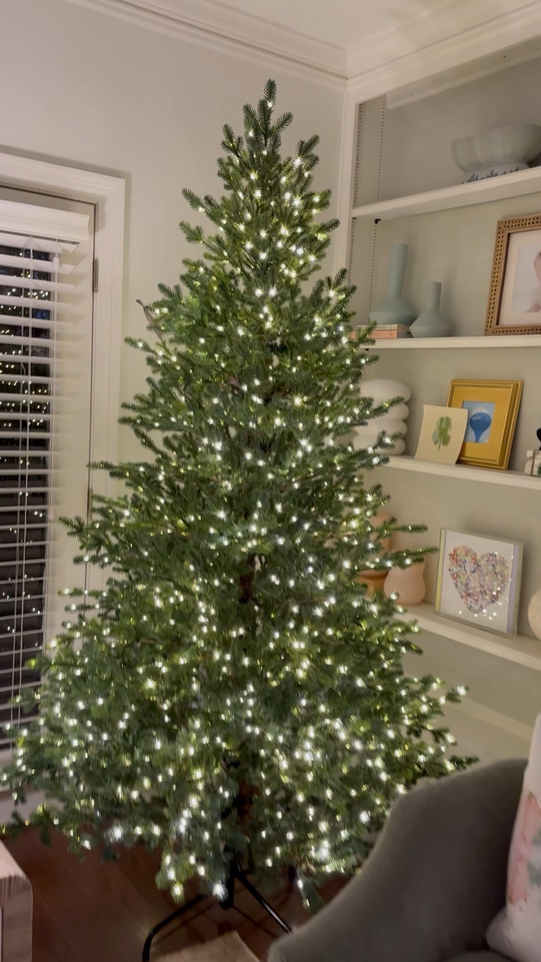 Our Christmas tree! It looks so real, has bendable stems, and is so easy to assemble! We have 9’ ceilings and went with the 7.5’ tree. I think we could have done the 9’ and cut the top 🤔 

#LTKSeasonal #LTKHoliday #LTKVideo