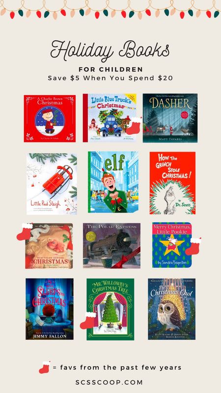 Holiday children’s books, Christmas books for toddlers and little kids - these are on sale for Cyber Monday!

Get $5 off when you spend $20 on select books



#LTKkids #LTKHoliday #LTKCyberWeek