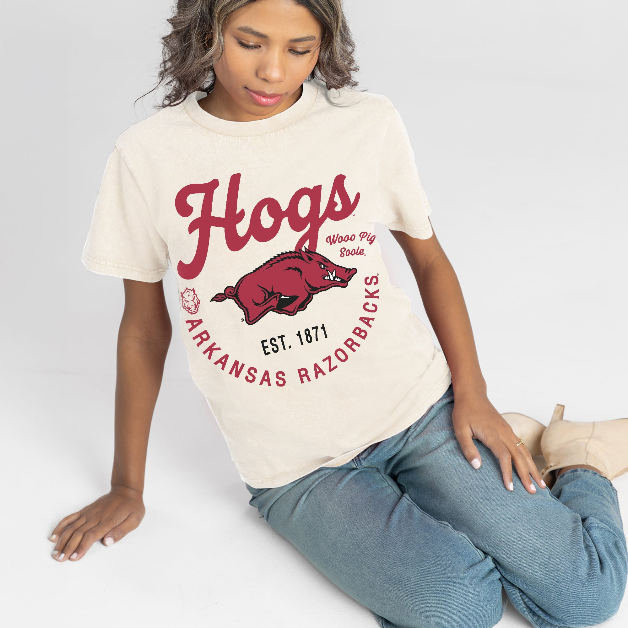 Women's Gameday Couture Natural Arkansas Razorbacks You Know Our Name T-Shirt | Fanatics