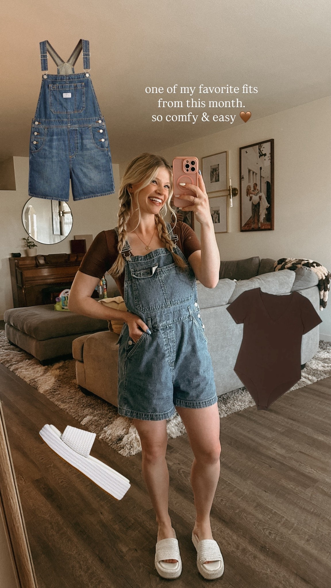 NEUTRAL BROWN OUTFIT INSPO / SHORTALLS DENIM

#LTKfitnessgoals #LTKOver40 #LTKBeauty