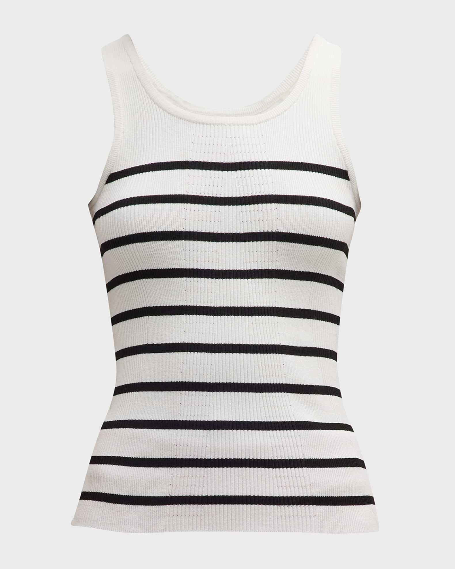 Gillian Scoop-Neck Pointelle Tank | Neiman Marcus