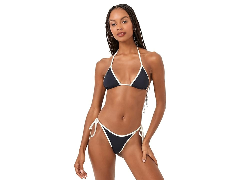 L*Space Levy Bottom Classic Women's Swimwear Black/Cream : XL, Nylon/Spandex | Zappos