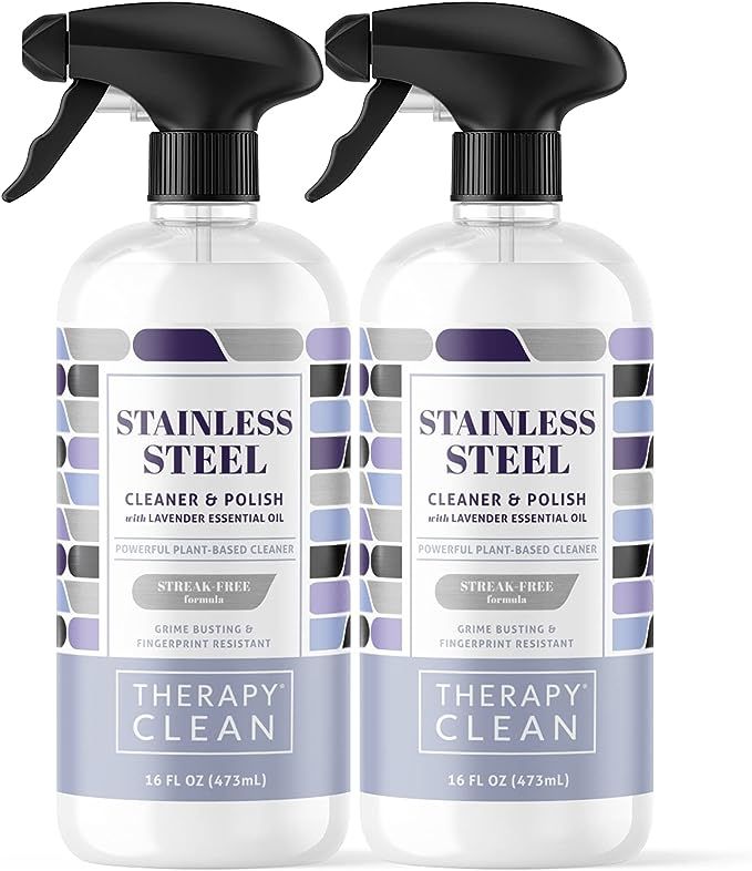Therapy Stainless Steel Cleaner and Polish - 16 ounces (2 Pack) - 100% Bio-Based - Safe for Kitch... | Amazon (US)