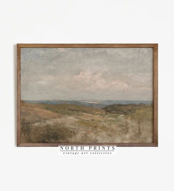 PRINTABLE Valley Landscape Painting  Vintage Neutral | Etsy | Etsy (US)