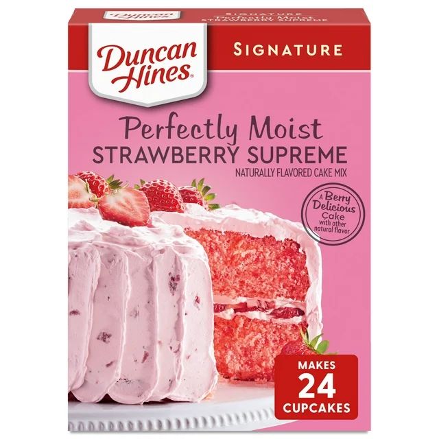 Duncan Hines Signature Perfectly Moist Strawberry Supreme Cake Mix 15.25 oz - Walmart.com | Walmart (US)