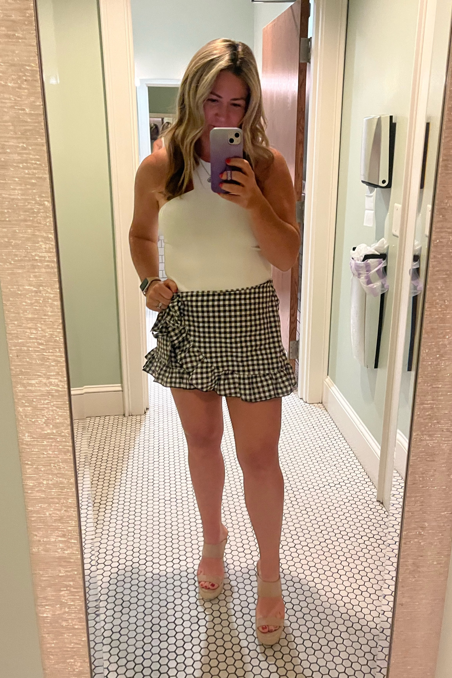 #ootd I wore this to a bridal shower! Gotta love a good skort! Pair it with any bodysuit for a clean look! 

#LTKSeasonal #LTKstyletip #LTKunder50
