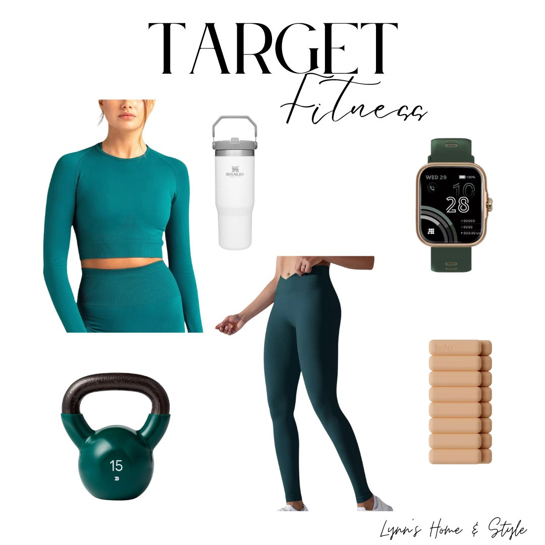 Achieve your fitness goals in style with Target's latest line of fitness apparel and accessories. From breathable workout gear to cutting-edge fitness gadgets, they have everything you need to stay motivated and energized. Your journey to a healthier you starts here. Let's crush those goals together! 

 #newyearnewyou #targetactivewear #fitnessapparel #LTKActive #LTKOver40 #LTKFitness