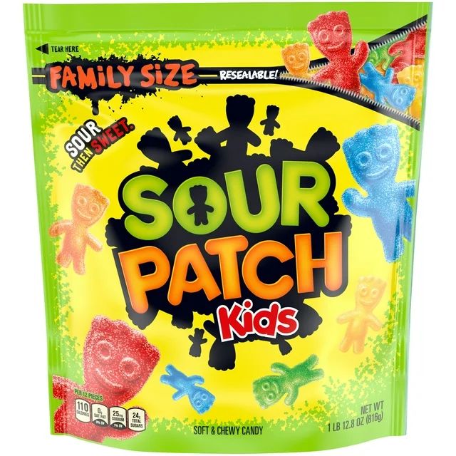 SOUR PATCH KIDS Soft & Chewy Candy, Family Size, 1.8 lb Bag | Walmart (US)