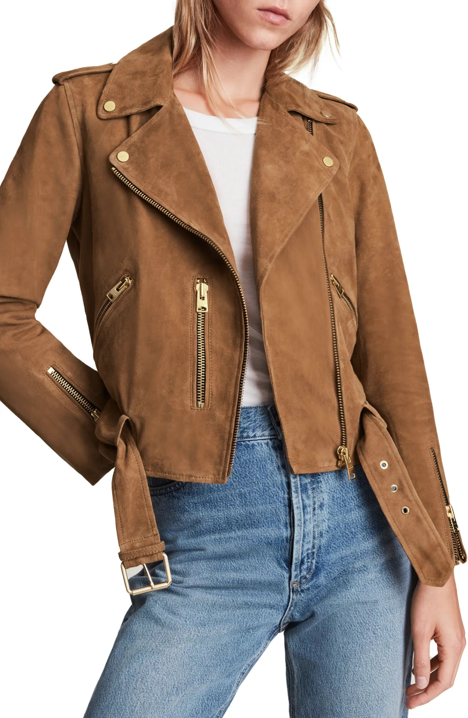 Balfern Suede Biker Jacket | Nordstrom