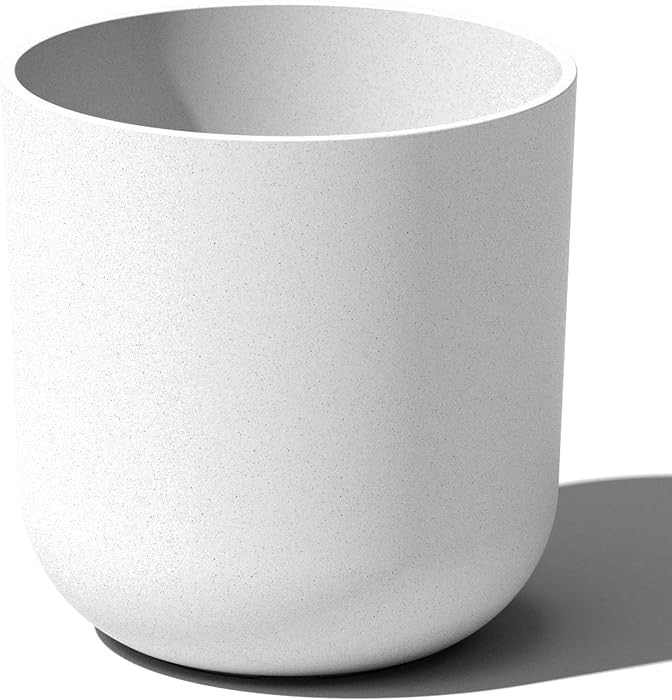 Veradek Round Lima Plastic Planter Pots for Indoor/Outdoor Garden Use, White, Suitable for Small ... | Amazon (US)