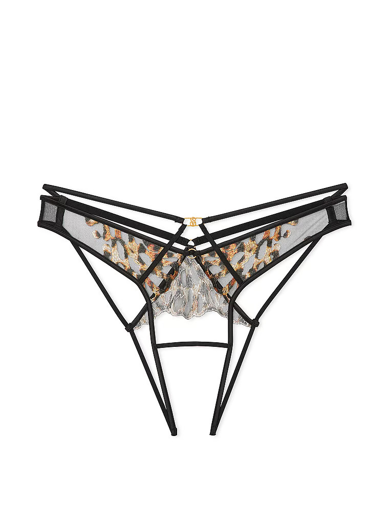 Leopard Embroidery Crotchless Brazilian Panty | Victoria's Secret (US / CA )