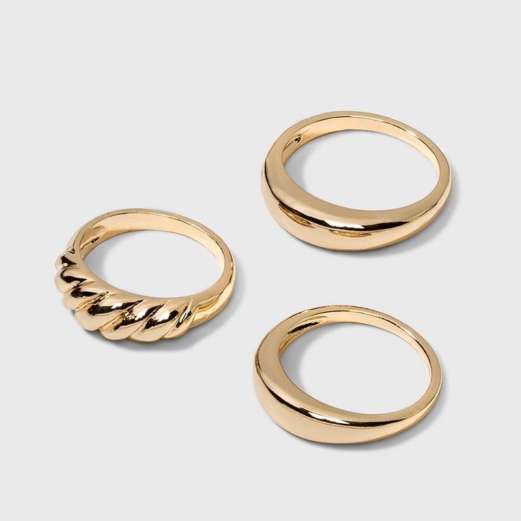 Shrimp Ring Set 3pc - A New Day™ Gold | Target