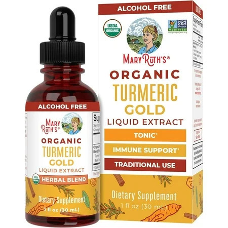 MaryRuth's Turmeric Gold Liquid Drops with Curcumin and Piperine for Digestion and Joint Health, 1 fl oz / 30 ml | Walmart (US)