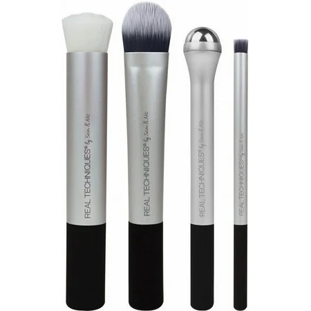 Real Techniques® Skincare Prep & Prime Makeup Brush Set, 4 Piece | Walmart (US)