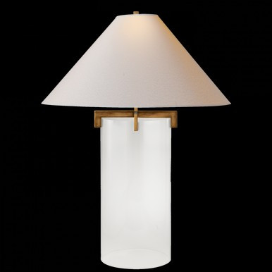 Brooks Table Lamp, 1-Light, Gilded Iron, Natural Paper Shade, 30"H (SP 3015GI/CG-NP 2FX48) | Lighting Reimagined
