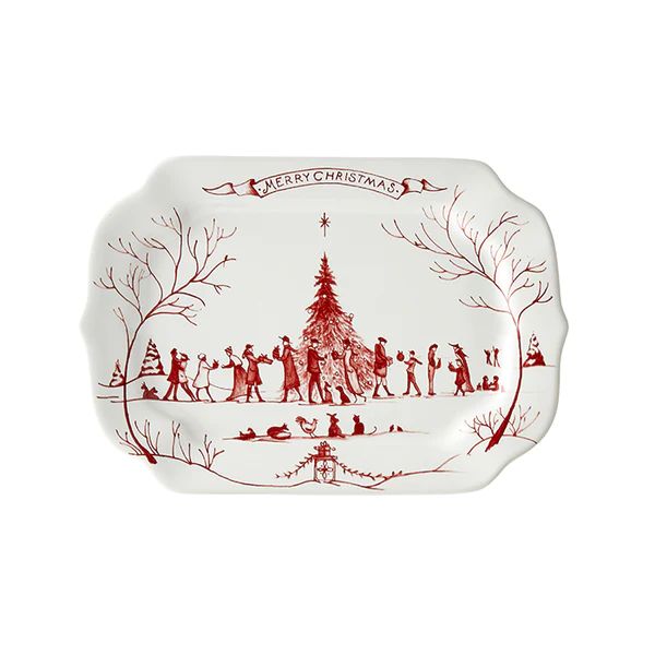 Country Estate Winter Frolic Ruby Gift Tray Merry Christmas | Caitlin Wilson Design