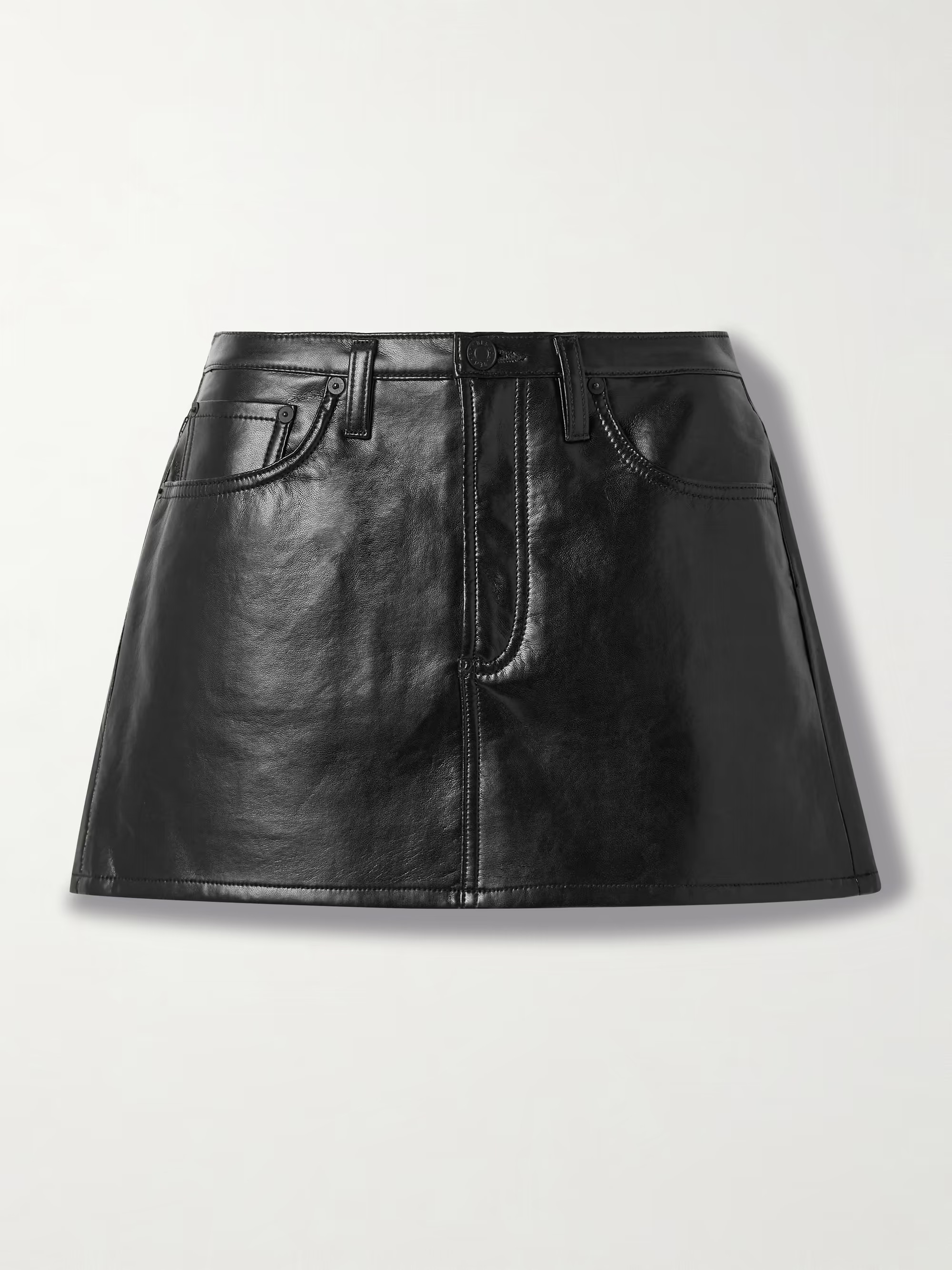 Keira recycled leather-blend mini skirt | NET-A-PORTER (US)