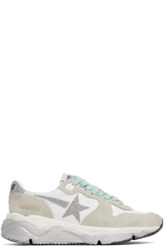 Golden Goose - White & Gray Running Sole Sneakers | SSENSE