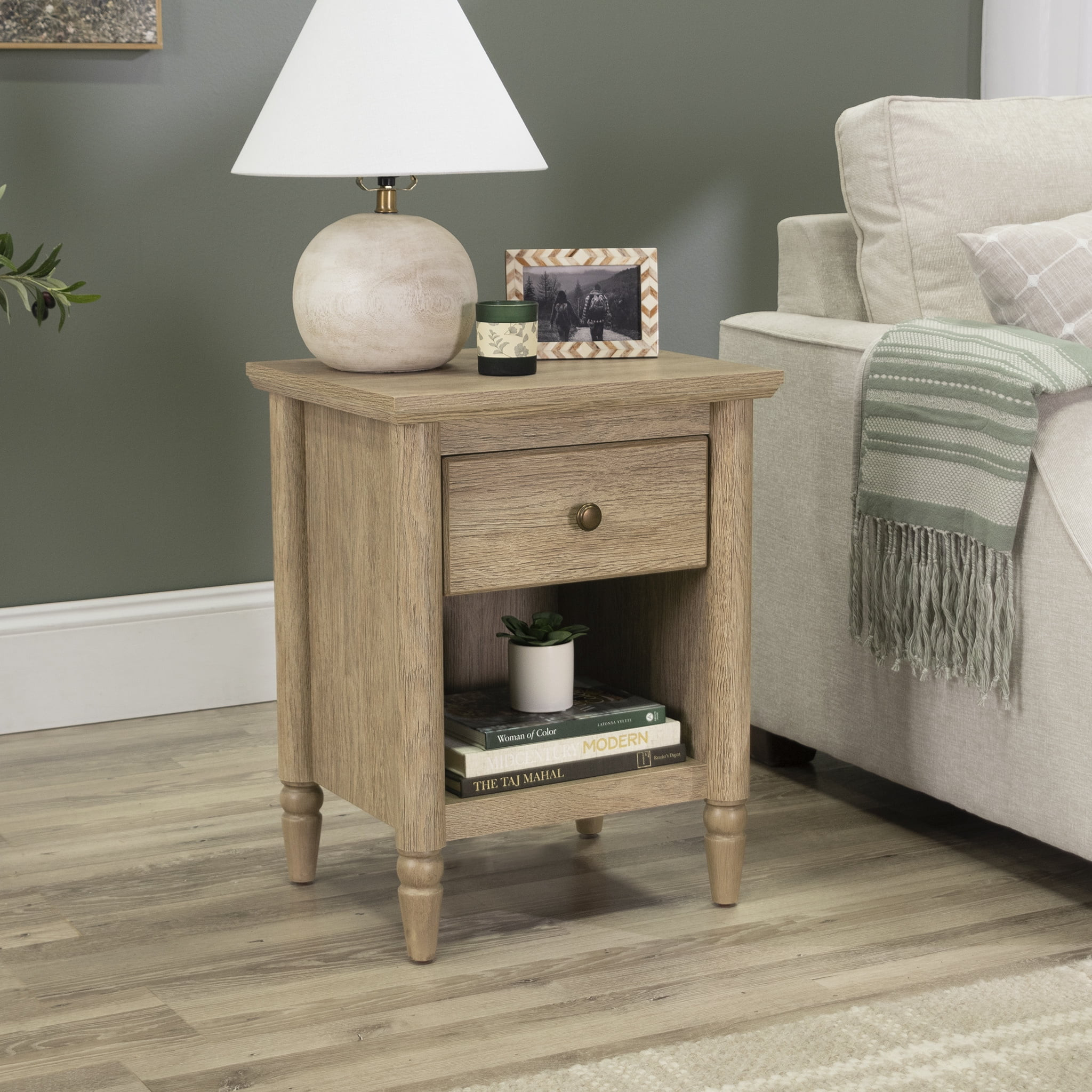 My Texas House Monroe 1 Drawer Nightstand, Brushed Oak Finish | Walmart (US)