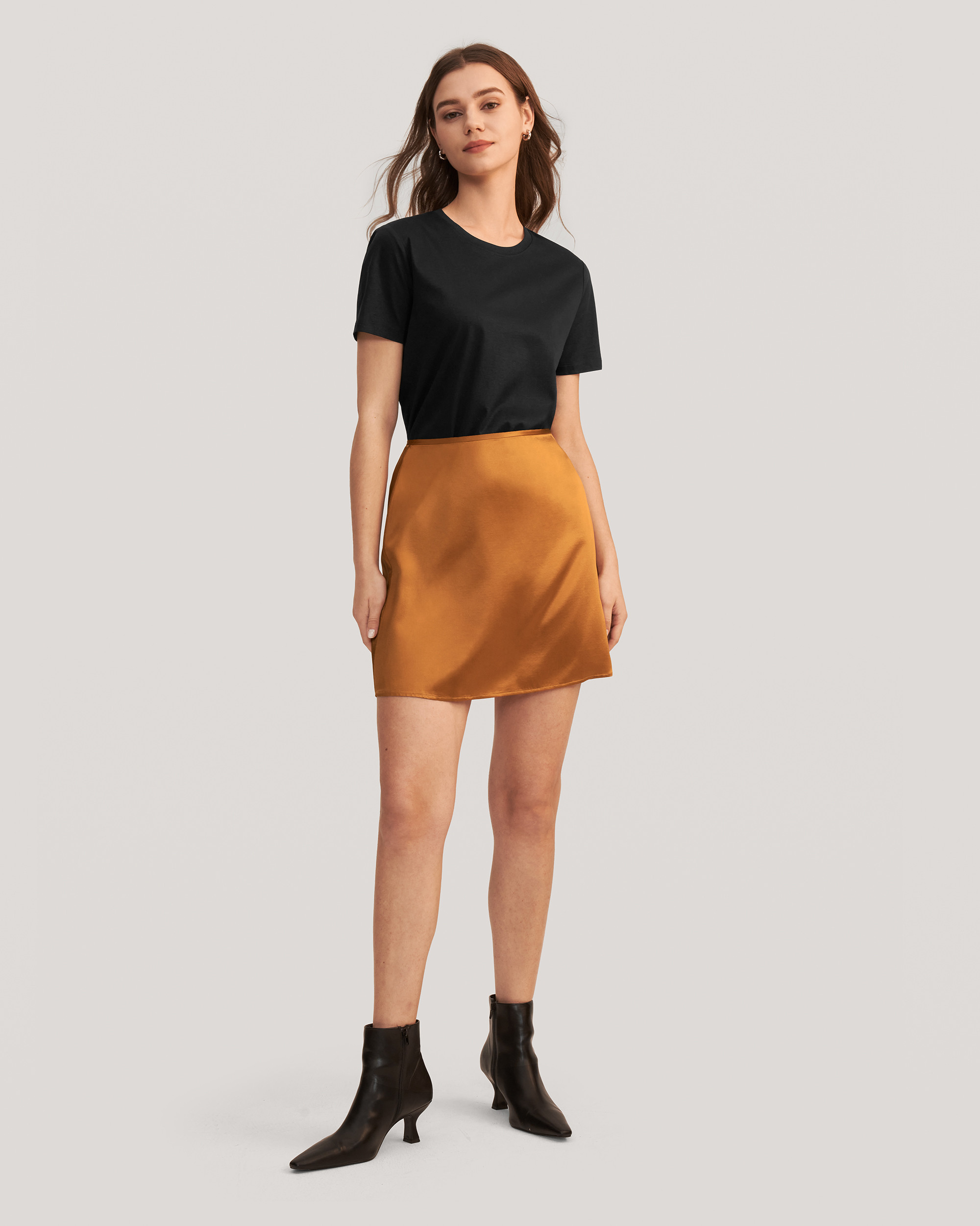 Silk A Line Mini Skirt | LilySilk