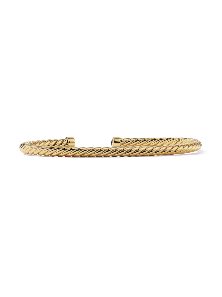 Cable Cuff Bracelet In 18K Yellow Gold | Saks Fifth Avenue
