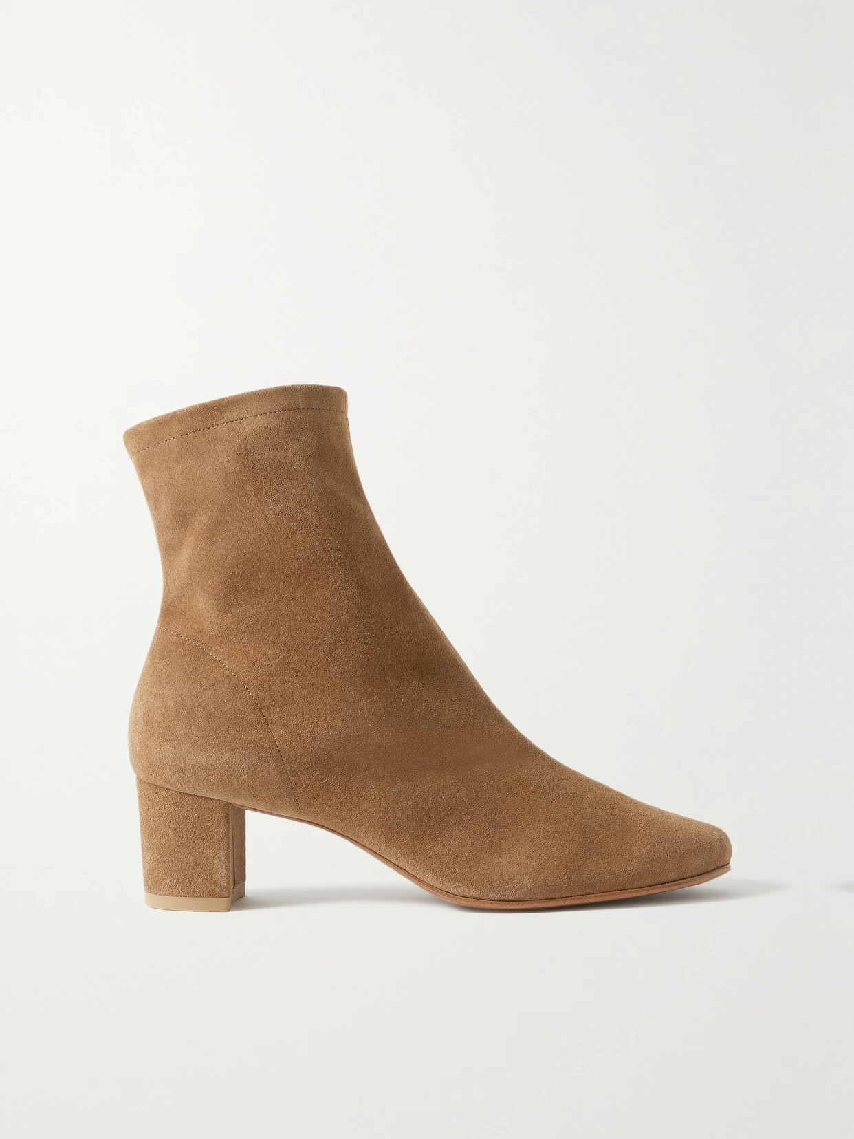 BY FAR - Sofia Suede Ankle Boots - Tan | NET-A-PORTER (UK & EU)