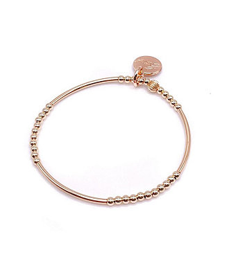 Non-Tarnishing Gold filled, 3mm Gold Ball and Gold Tube Stretch Bracelet | Macys (US)
