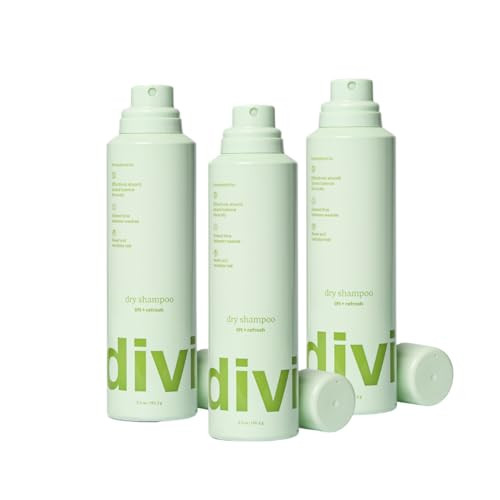 Divi Dry Shampoo Spray for Women - Formulated to Absorb Oil, Balance the Scalp and Extend Time Between Washes - Free of Benzene, Butane, Propane and Talc, 5.3oz (3 Pack) | Amazon (US)