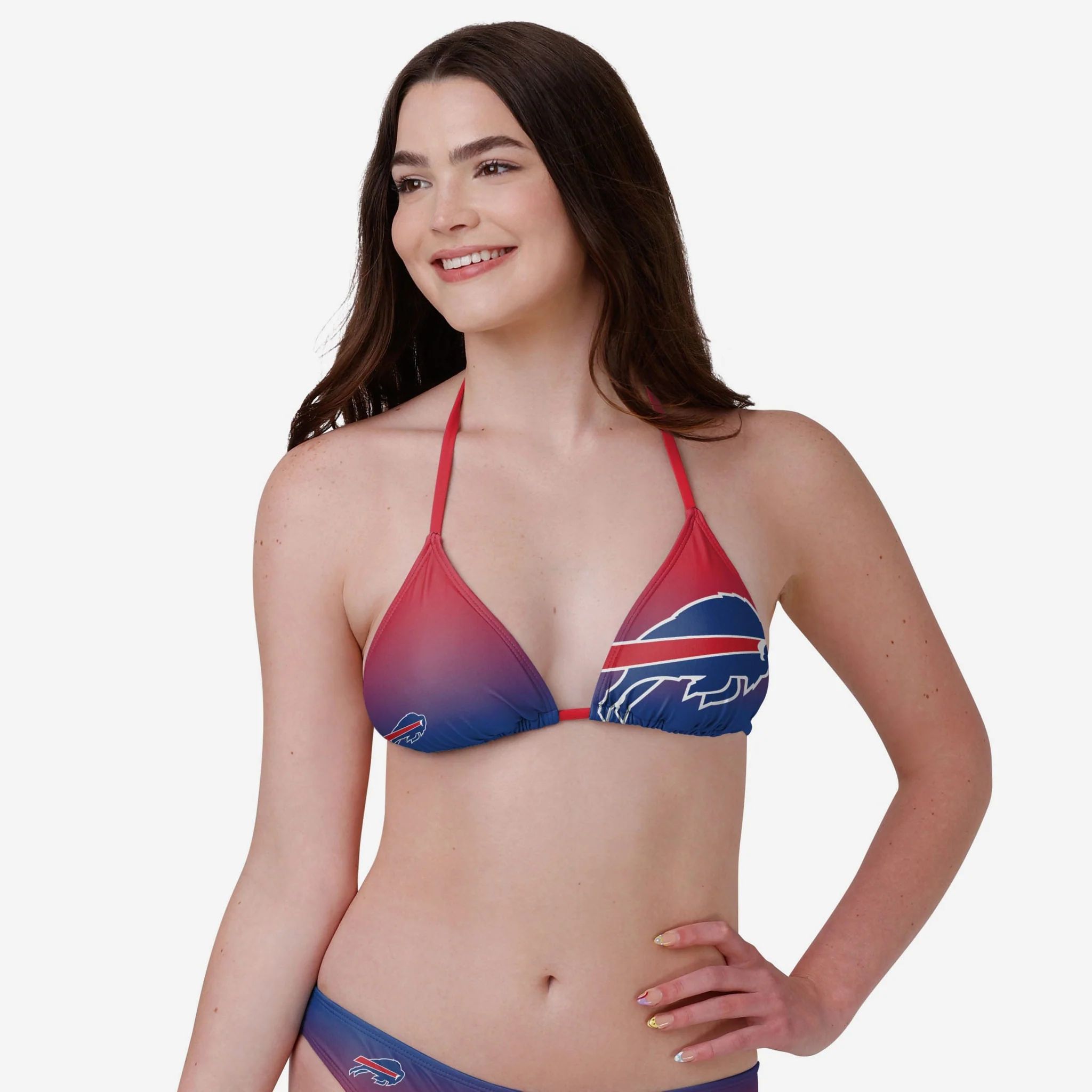 Buffalo Bills Womens Gradient Big Logo Bikini Top | FOCO inc