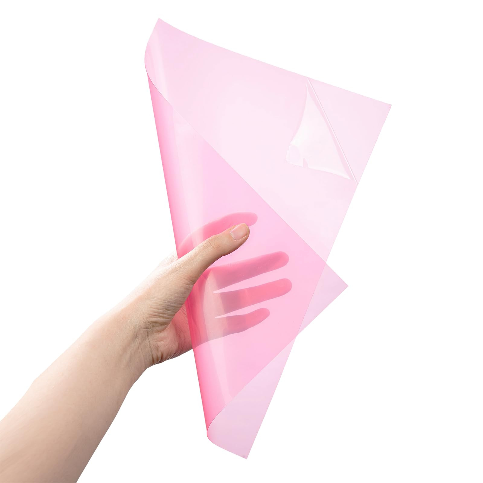 10-Pack A4 Colored PVC Flexible Plastic Sheets, 0.3mm Pink Transparent Film for Office Reports, P... | Amazon (US)