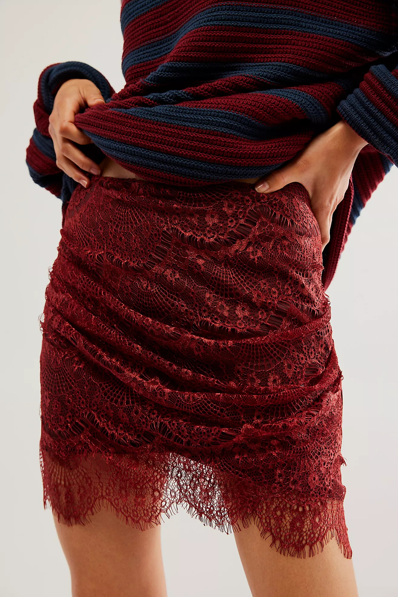 Zoey Lace Mini Skirt | Free People (Global - UK&FR Excluded)