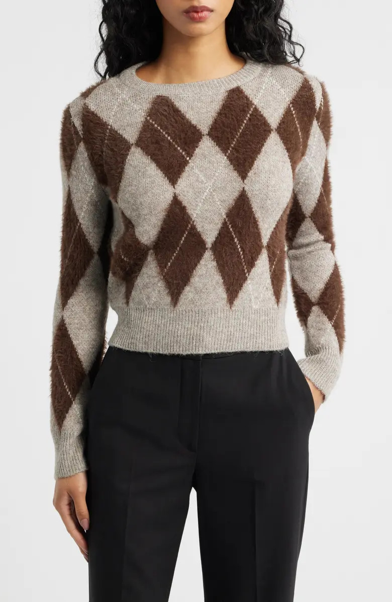 MANGO Rombete Argyle Sweater | Nordstrom | Nordstrom