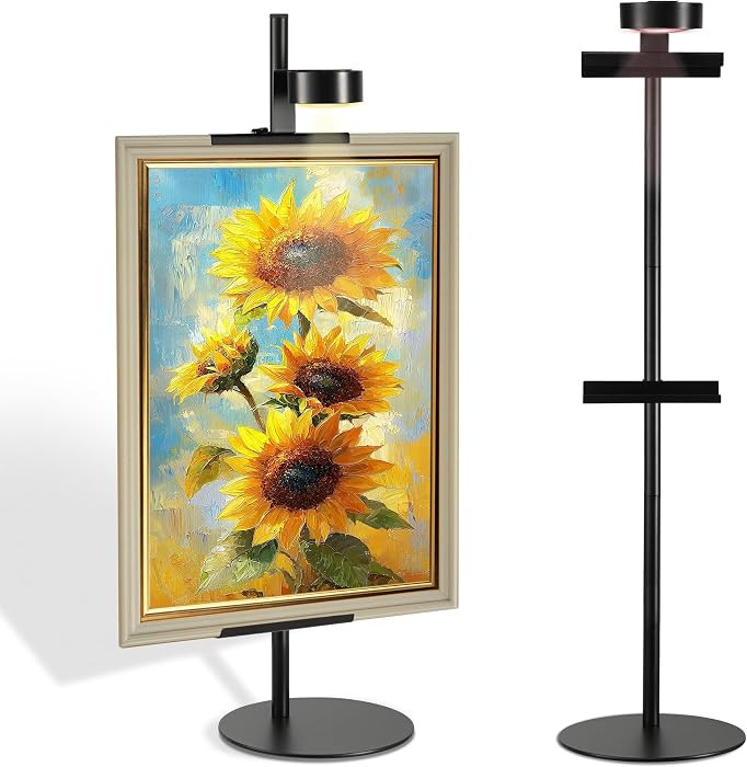 Adjustable Desktop Photo Frame Stand with Magnetic Wall Painting Light, Holds Picture Frames up t... | Amazon (US)